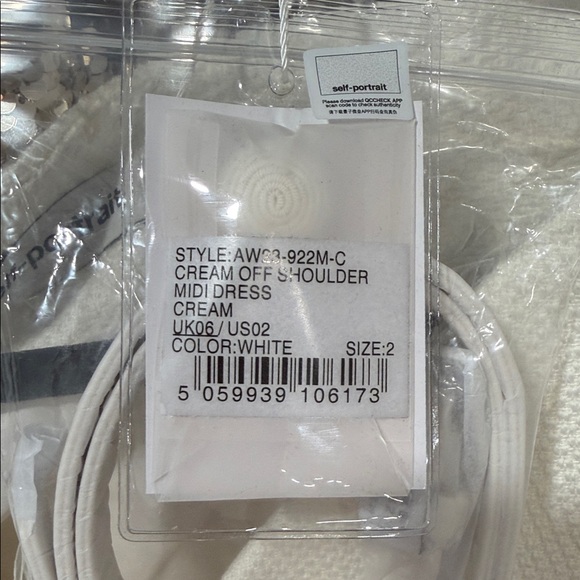 Self-Portrait White Off Shoulder Midi Dress - Picture 5 of 5